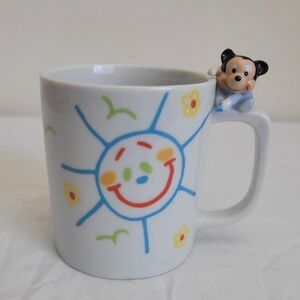 Vintage 80s Disney Baby Mickey Mouse 1984 New Arrivals Korea Toddler Mug Tea Cup